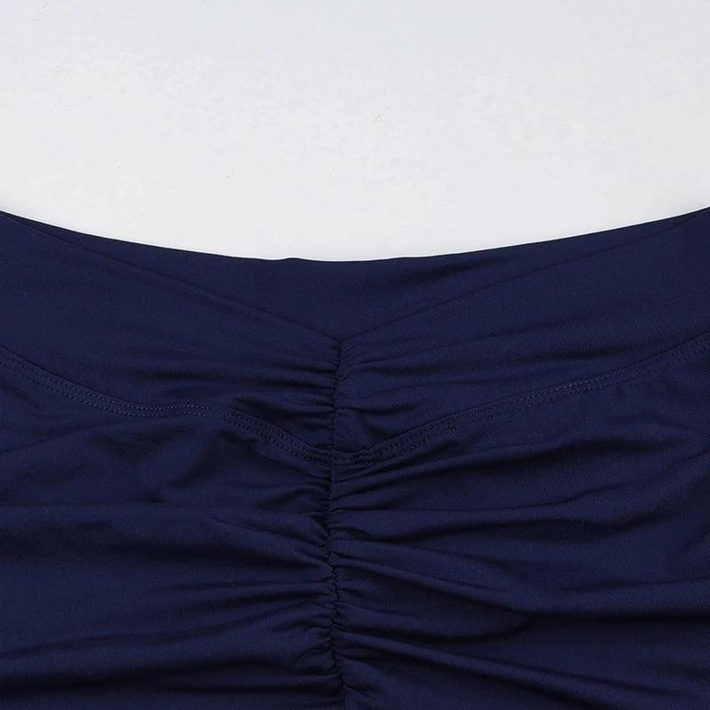 Rockmore New Pleated Sports Short Butt Lifting Tummy Control Yoga Short Pants Women's Tight Hip Lifting High Waist Fitness Short - Zen Fit Plus