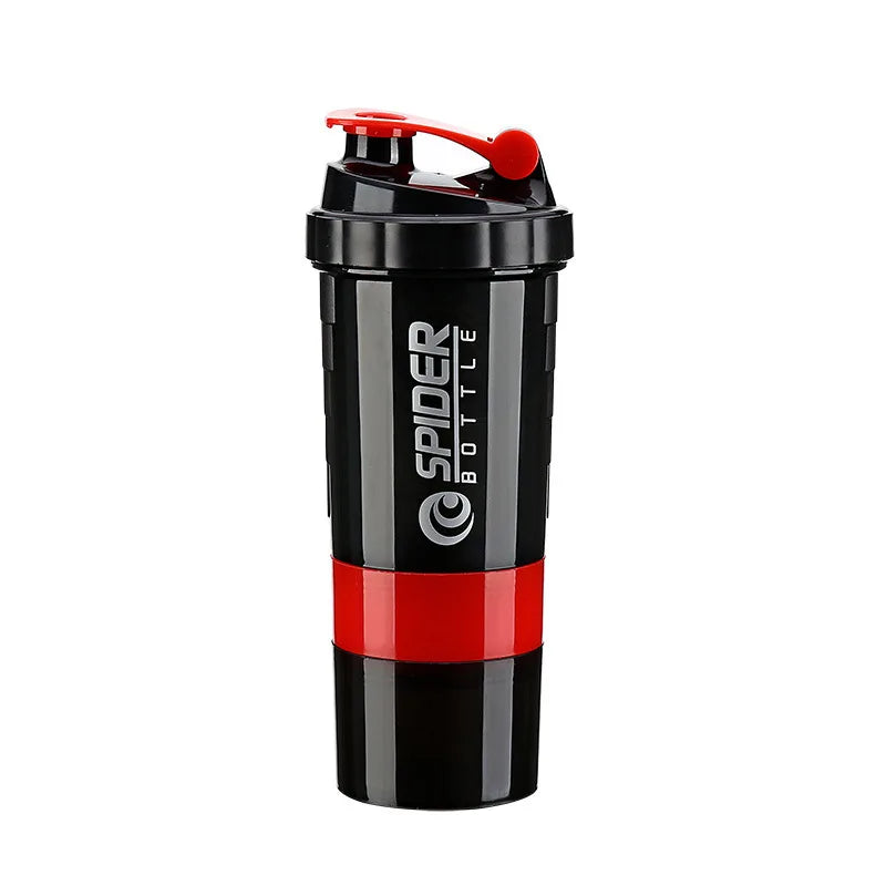 3 Layers Shaker Protein Bottle Powder Shake Cup Large Capacity Water Bottle Plastic Mixing Cup Body-Building Exercise Bottle Zen fit plus
