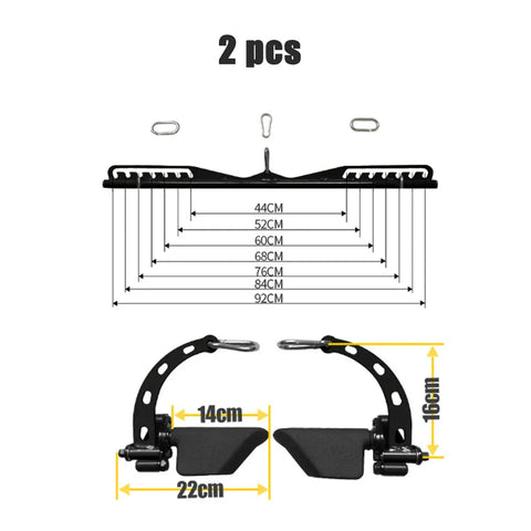 Fitness Rowing Attachment Gym Biceps Triceps Blaster Handle Press Down Grips Hand Lat Pull Down Pulley Cable Machine Accessories - Zen Fit Plus