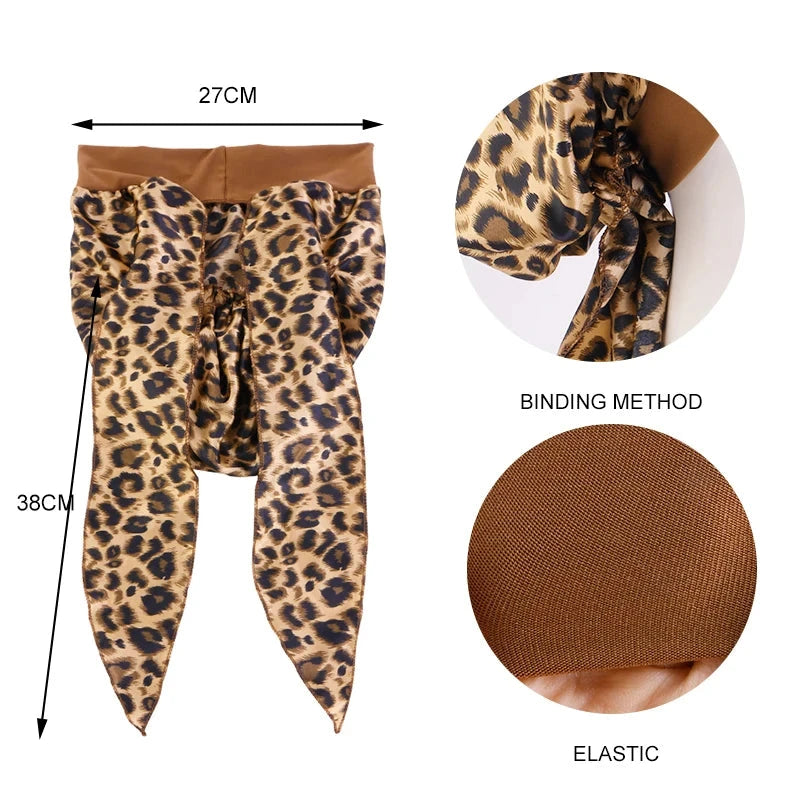 Printed Pre-tie Headscarf Women Elastic Muslim Female Turban Cancer Chemo Hat Hair Loss Cover Head Wrap Headwear Stretch Bandana Zen Fit Plus