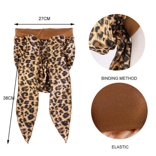 Printed Pre-tie Headscarf Women Elastic Muslim Female Turban Cancer Chemo Hat Hair Loss Cover Head Wrap Headwear Stretch Bandana Zen Fit Plus