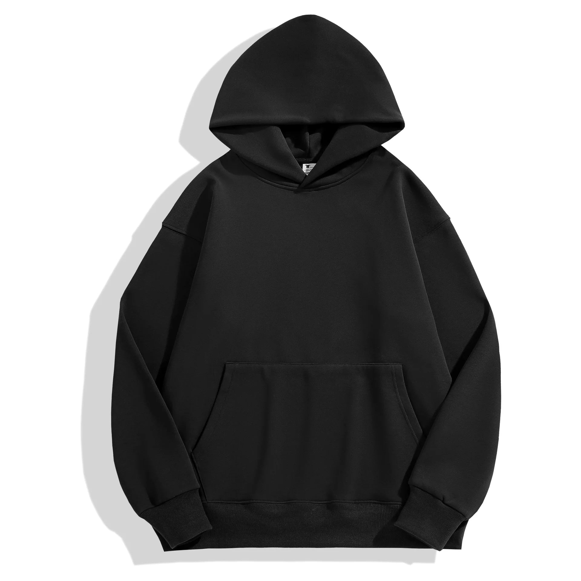 16.9oz 480gsm Heavy Weight Cotton Plus Velvet Hooded Sweater Men Thickened Tight Polar Fleece Pullover Hoodie Women Sweatshirt Zen fit plus