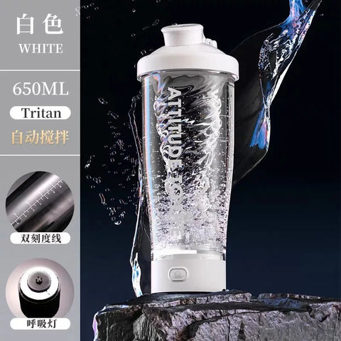 Electric Protein Shaker Bottle, USB Rechargeable Blender Bottles, BPA Free, Tritan Portable Blender Cup, 650ml Zen fit plus