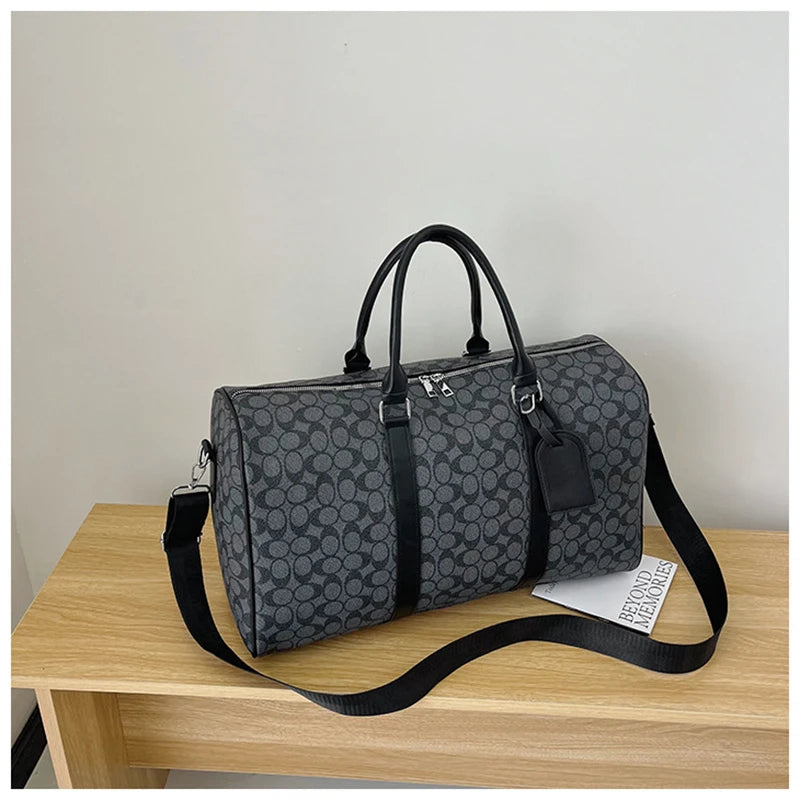 PU Leather Gym Bag Travel Totes Duffle Women Sports Fitness Business Casual Luggage Handbag Outdoor Shoulder Weekend Bag for Man Zen fit plus