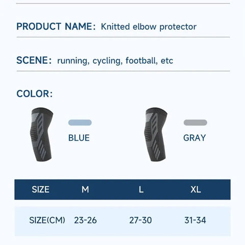 Elastic Fabric Protective Elbow Brace Knitted Compression Sleeve for Tendonitis Pain Relief Zen fit plus