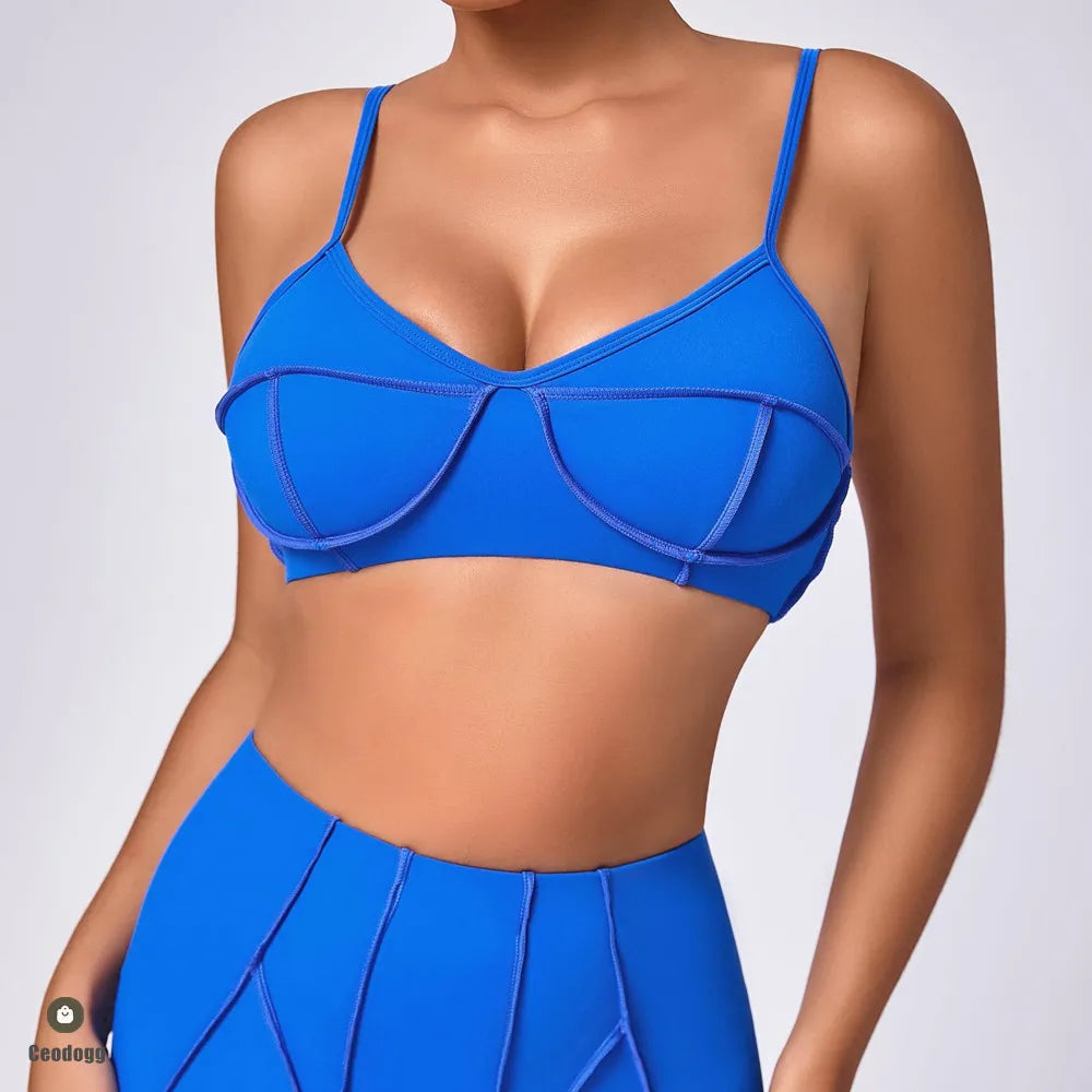 2025 Women Nude Straps Yoga Sets Squat Proof Sports Bra Workout High Waist Leggings Fitness Pant Female Active Wear Suits Zen fit plus