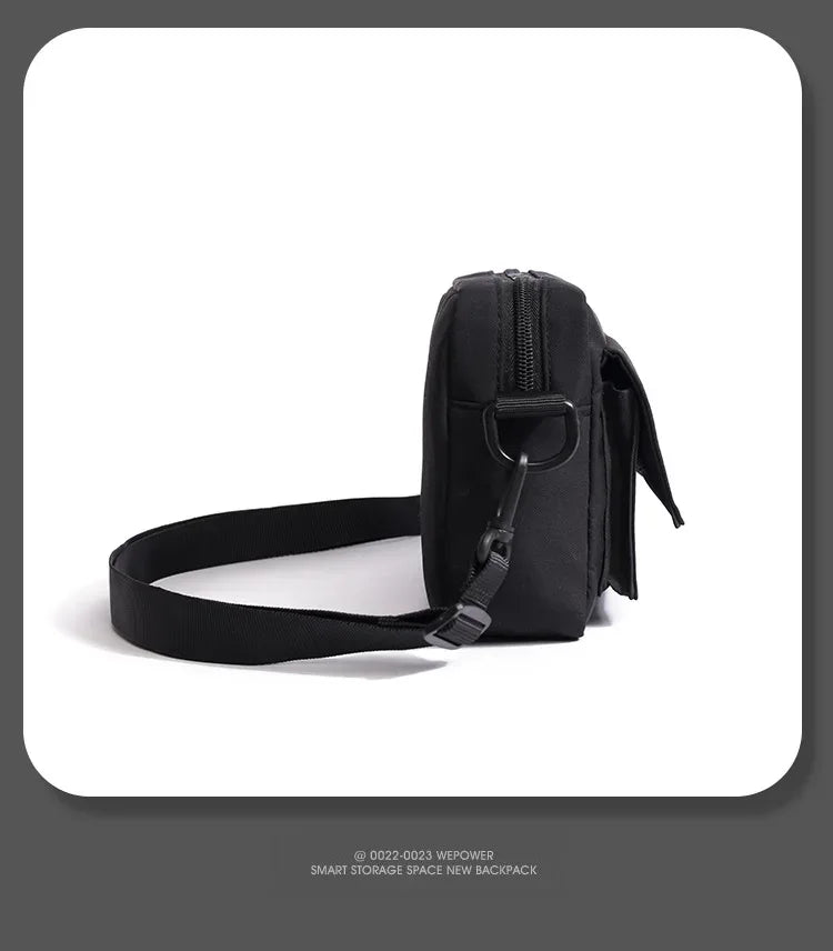 Minimalist Black Shoulder Bag Retro Male Nylon Crossbody Bags Men's Small Messenger Bag for Men Suitable for Daily Use - Zen Fit Plus