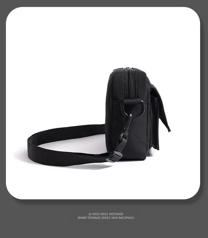 Minimalist Black Shoulder Bag Retro Male Nylon Crossbody Bags Men's Small Messenger Bag for Men Suitable for Daily Use - Zen Fit Plus