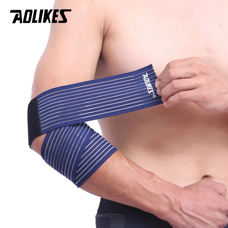 AOLIKES 1PC 40-180cm Compression Bandage Protector Knee Support Brace Sports Elastic Elbow Straps Leg Bands Bandage Workout Wrap Zen fit plus