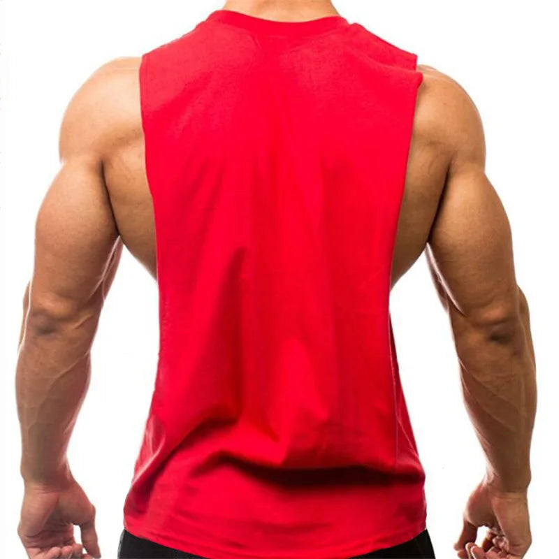 Gym Fitness Training Vests Cotton Breathable Side Slits Tank Tops Mens Bodybuilding Muscle Sleeveless Singlets Workout Shirts Zen fit plus