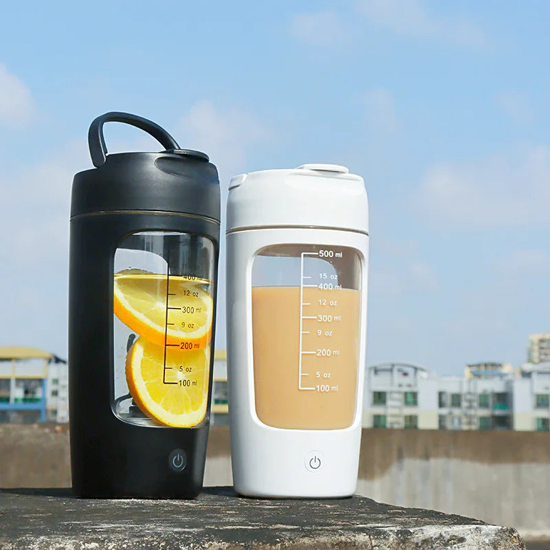 USB Electric Protein Shaker Bottle Portable 1200mAh Rechargeable Blender Cup Multipurpose 650ml Mixing Cups for Fitness Workout Zen fit plus