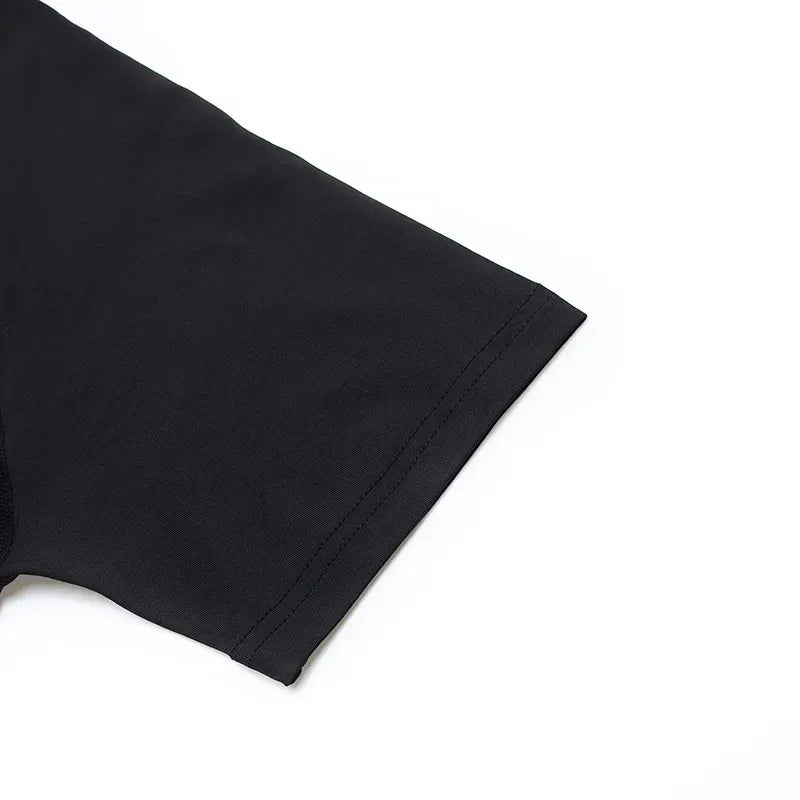 Top Sports Running Shoes Shirt Men T-shirt Fitness Short T-shirt Quick Dry Work Out Gym Tights Muscle shirt Compression MMA Clot - Zen Fit Plus