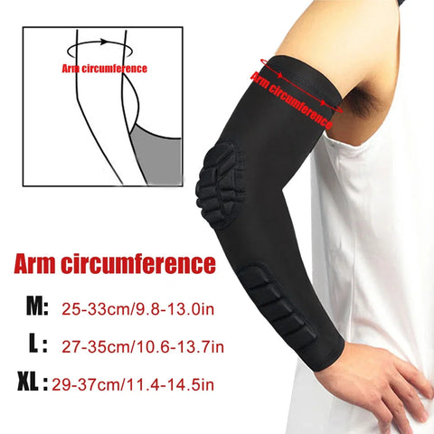 1Pcs Elbow Pads Compression Shooter Sleeves Men Women Arm Sleeve with Pad for Basketball Football Volleyball Cycling Running Zen fit plus