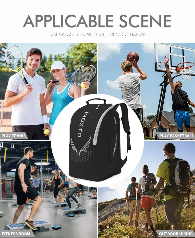 Gym Bag Waterproof Fitness Bag Sport Men Women Bag Outdoor Fitness Portable Ultralight Yoga Gym Sports Backpack Racket Bag - Zen Fit Plus