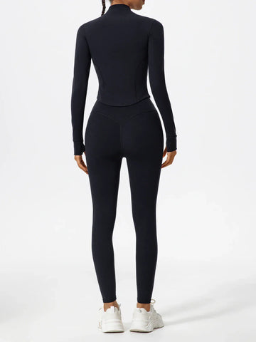 Hearuisavy Ultra-Soft Fabrics Casual Tight Sports Jackets Women Zipper Yoga Clothes Female Quick-Dry Long Sleeve Sportswear - Zen Fit Plus