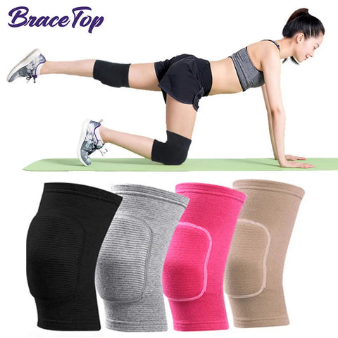 1 Pair Sports Knee Pads Adults Kid Dance Knee Protector Elastic Thicken Sponge Knees Brace Support for Gym Yoga Workout Training Zen fit plus