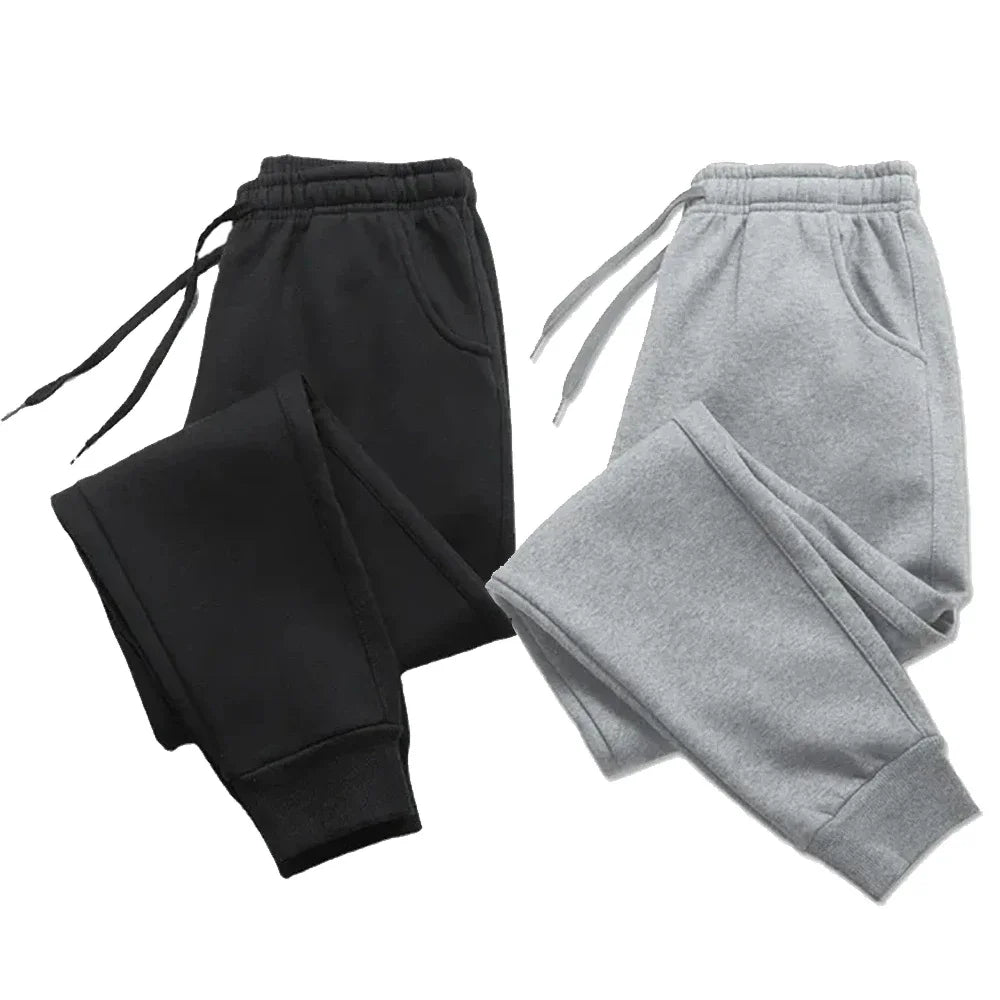 Mens Casual Pants Autumn Winter Fleece Sweatpants Men Running Jogger Sports Gym Trousers Fashion Solid Color Workout Long Pants Zen fit plus