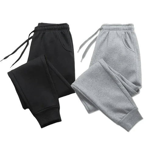 Mens Casual Pants Autumn Winter Fleece Sweatpants Men Running Jogger Sports Gym Trousers Fashion Solid Color Workout Long Pants Zen fit plus