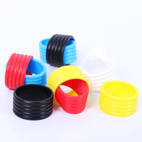 Silicone Tennis Racket Grip Ring Handle Closure Rubber Sweat-absorbing Band Fixed Stretchable Handle Tennis Accessories 4Pcs - Zen Fit Plus
