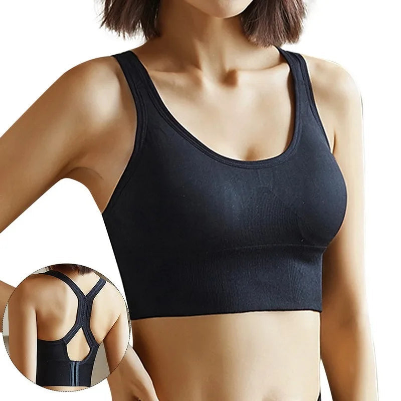 Tank Top Women Gym Women Corset Sports Bra Push Up Crop Top Fitness bra Hollow Breathable Sexy Running Athletic Sportswear Zen fit plus