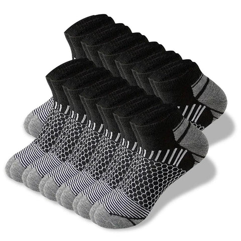 6/12 Pairs Colorful Men's Low Tub Socks Fashion Comfortable Autumn Classic Black Business Sock High-quality Men's Short Socks - Zen Fit Plus