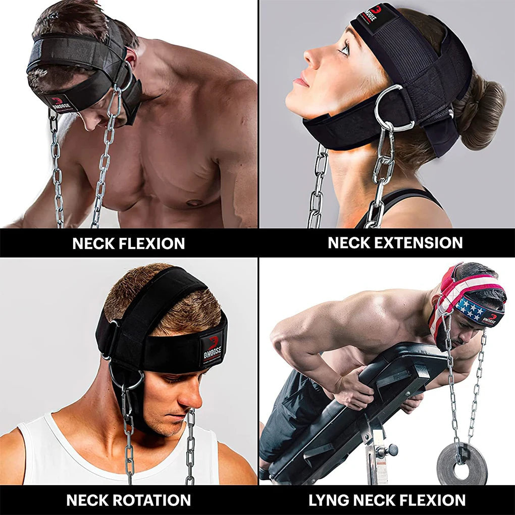 Head Neck Training Head Harness Body Strengh Exercise Strap Adjustable Neck Power Training Tool Gym Fitness Weight Bearing Cap Zen fit plus