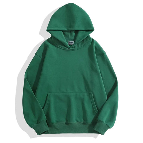 16.9oz 480gsm Heavy Weight Cotton Plus Velvet Hooded Sweater Men Thickened Tight Polar Fleece Pullover Hoodie Women Sweatshirt Zen fit plus