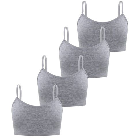 4PCS/lot Solid Kids Bras For Teenage Girls Comfortable Young Children Wireless Vest Tops Teenager Girls Sportswear Training Bras Zen Fit Plus
