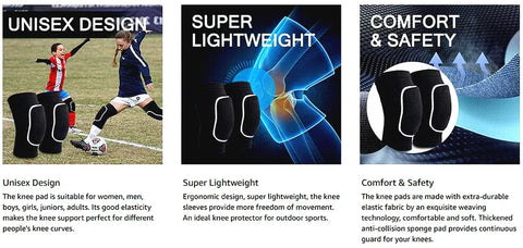 Sports Knee Pads Adults Kid Dance Knee Protector Elastic Thicken Sponge Knees Brace Support for Gym Yoga Workout Training - Zen Fit Plus