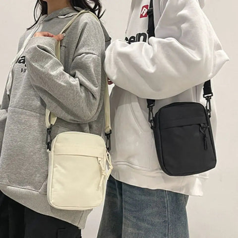 Black White Khaki Crossbody Bags High Quality Oxford Cloth Minimalists Tote Bag Long Shoulder Strap Travel Storage Men Women Zen fit plus