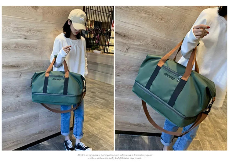 Travel Gym Bag Short-distance Luggage Portable Fitness Bags Shoulder Crossbody Chest Bag Handbags Duffle Carry On Weekender Bag - Zen Fit Plus