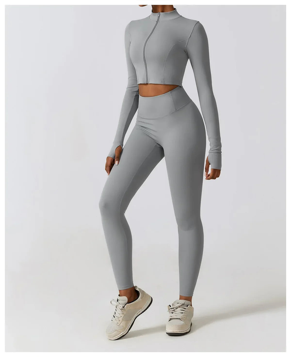 Hearuisavy Autumn Elasticity Yoga Jacket Outdoor Running Sports Jacket Female Gym Zipper Tight Fitting Jacket Women Sportswear - Zen Fit Plus