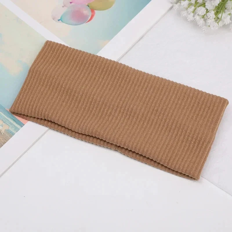 Sports Cycling Wash Face Hairbands Soft Korean Cotton Knitted Headband For Women Girls Bandanas Fashion Hair Accessories Zen Fit Plus
