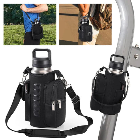 Magnetic Gym Bag Water Bottle Bag Sling Bag Crossbody Water Bottle Pouch Water Bottle Carrier Bag for Men Women Zen fit plus