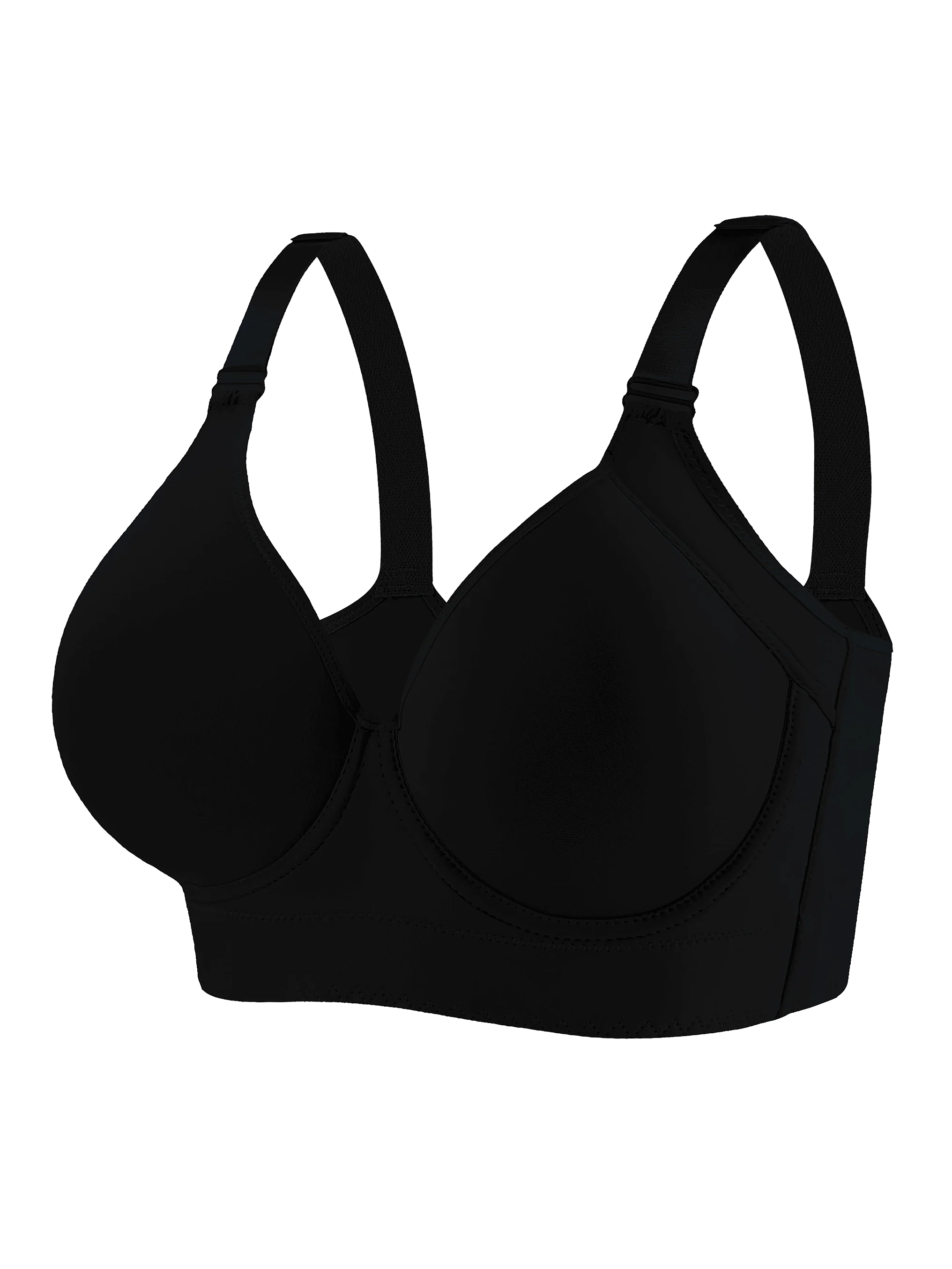 Western sizes of underwear  with steel rims, gathered together to prevent sagging, sporty and beautiful back, deep V-bra Zen Fit Plus
