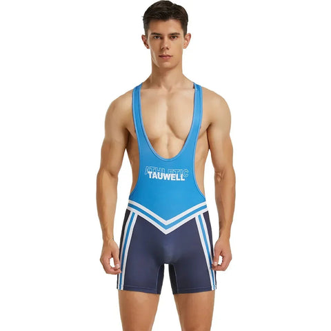 New Bodysuit Mens Gym Undershirts Vest Underwear Wrestling Singlets Jumpsuits Bodybuilding Wear Zen fit plus