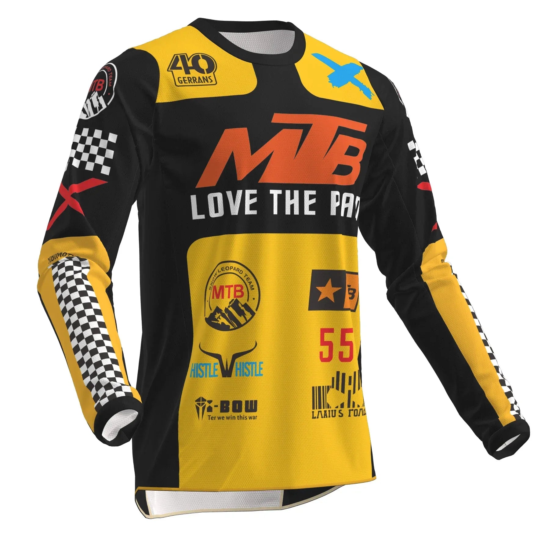 Men's Long Sleeve Motocross Cycling Jerseys Downhill Mountain Bike MTB Shirts Offroad DH Bicycle Bike Jeresys Clothing - Zen Fit Plus