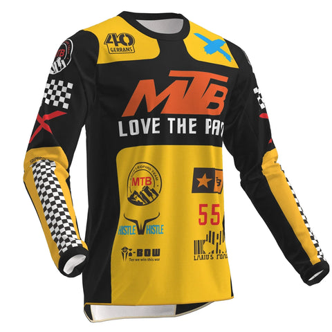 Men's Long Sleeve Motocross Cycling Jerseys Downhill Mountain Bike MTB Shirts Offroad DH Bicycle Bike Jeresys Clothing - Zen Fit Plus