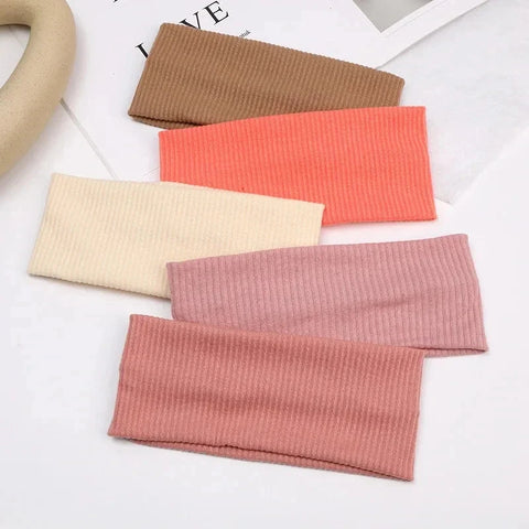 Sports Cycling Wash Face Hairbands Soft Korean Cotton Knitted Headband For Women Girls Bandanas Fashion Hair Accessories Zen Fit Plus