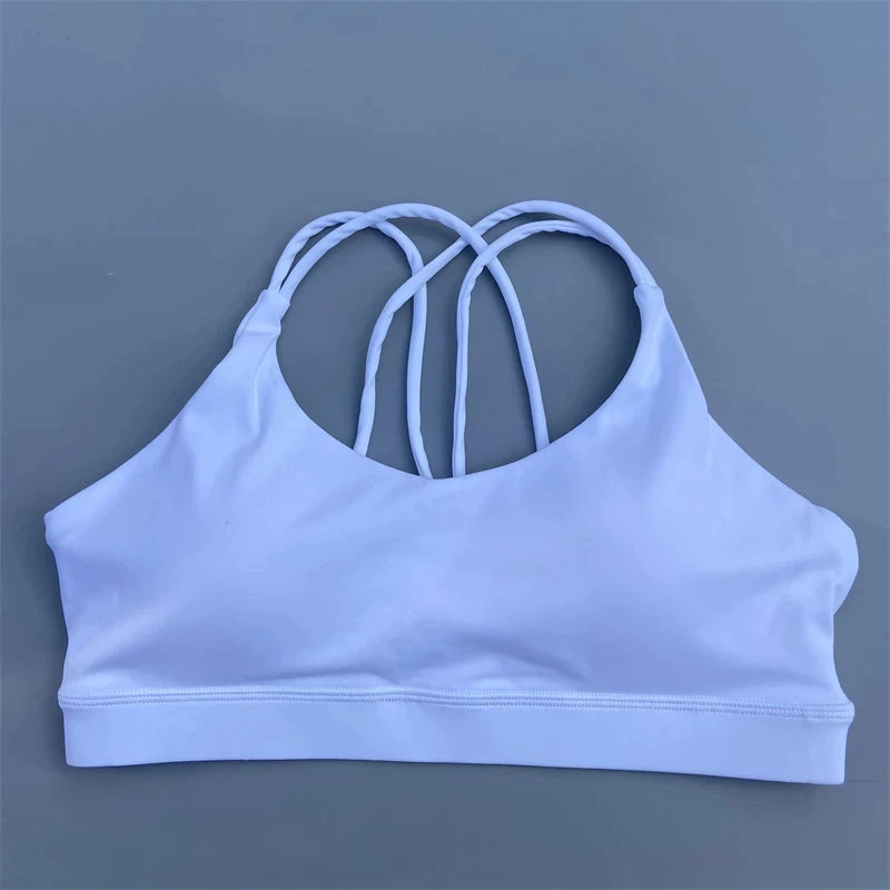 Solid Color soft high strength Women Fitness Bra Tight Sport Top Comprehensive Training Gym Yoga Underwear  Tight With Chest Pad Zen fit plus