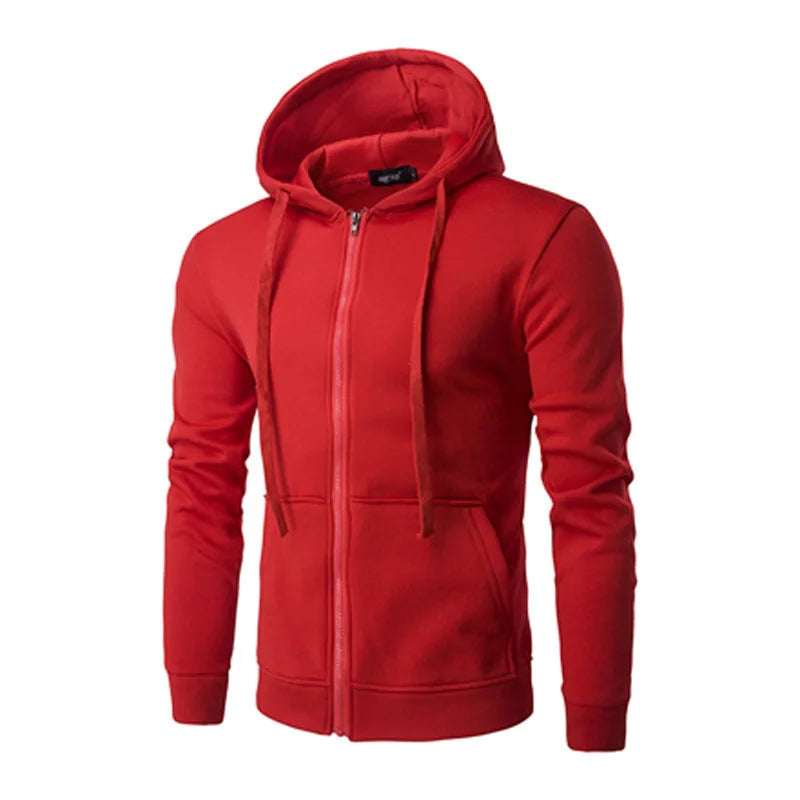 Autumn Men Sweatshirts Long Sleeve Jacket Hoodie Zipper Closure Jacket Male Hoodies Sweatshirt Slim Fit Male Clothing Zen fit plus