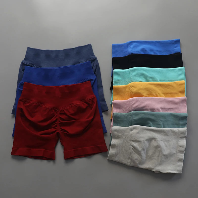 Impact Shorts Low Ribbed Waist Band Yoga Shorts Seamless Scrunch Bum Workout Gym Shorts Booty Hight Stretch Running Shorts Zen fit plus