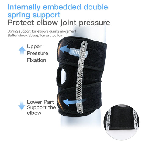 1PCS Adjustable Elbow Support Wrap Brace Pad Strong Basketball Sports Elastic Elbow Injury Pain Relief Protector Zen fit plus