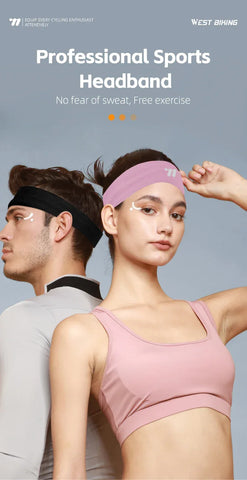 WEST BIKING Sports Headband Anti-slip Sweat Absorbing Elastic Sweatband Quick Dry Men Women Running Fitness Gym Cycling Headwear - Zen Fit Plus