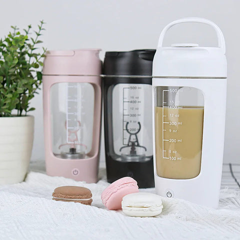 USB Electric Protein Shaker Bottle Portable 1200mAh Rechargeable Blender Cup Multipurpose 650ml Mixing Cups for Fitness Workout Zen fit plus