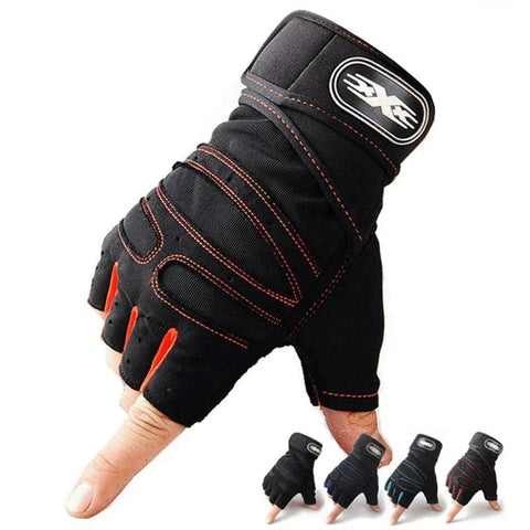 Workout Gloves for Men Women Half Finger Glove with Wrist Wrap for Sport Weight Lifting Training Bicycle Motorcyclist Gym Glove - Zen Fit Plus