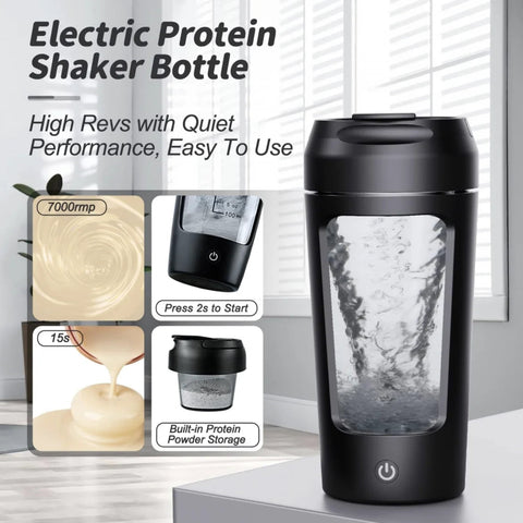 650ml USB Electric Portable Whey Protein  Shaker bottle  Fully Automatic Stirring Cup Rechargeable  Gym  BA Free Cocktail Blend Zen fit plus