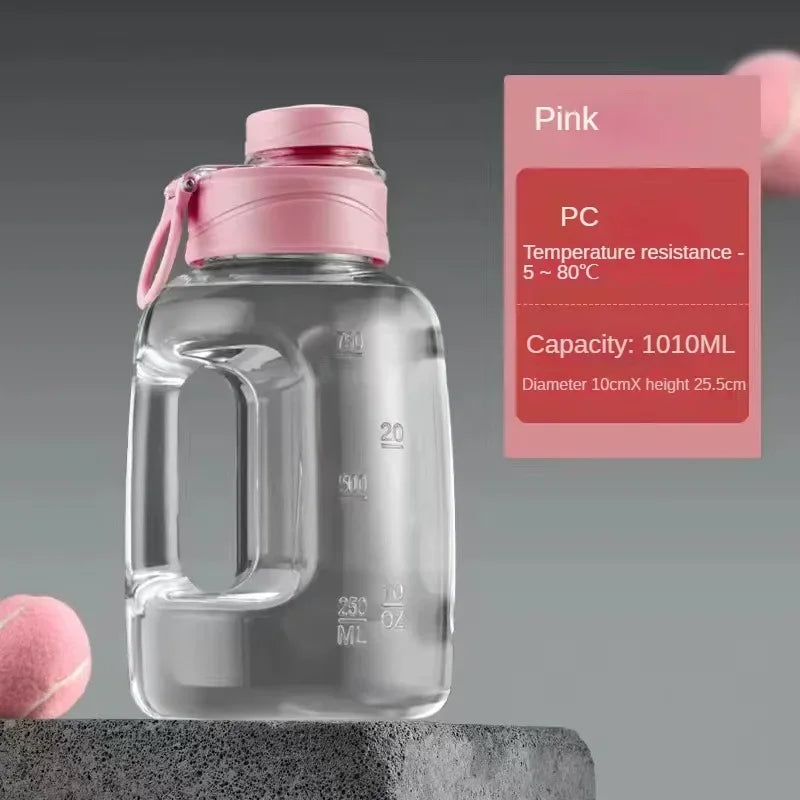 1L UP To 5L Gym Cycling Bottle Cup Outdoor Sport Large Capacity Water Bottle Kettle Fitness BPA FREE Scale Drink Bottle for Men Zen fit plus