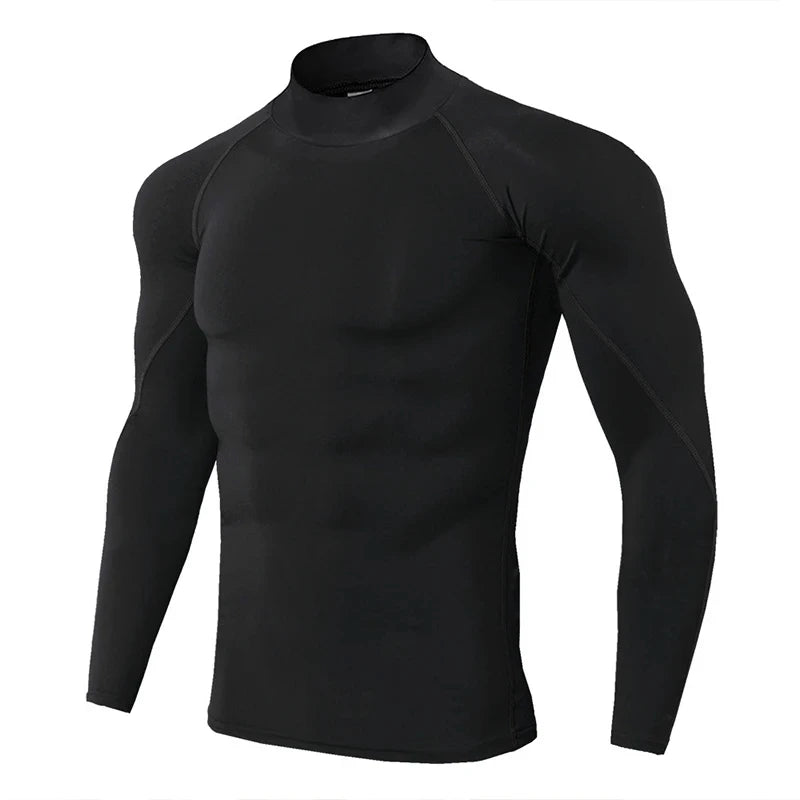 Winter Man Compression Shirt Cycling Clothing Warmth Shirt Warm Bottoming Shirt Men Compression T-Shirt Gym Sportswear 2024 New Zen fit plus