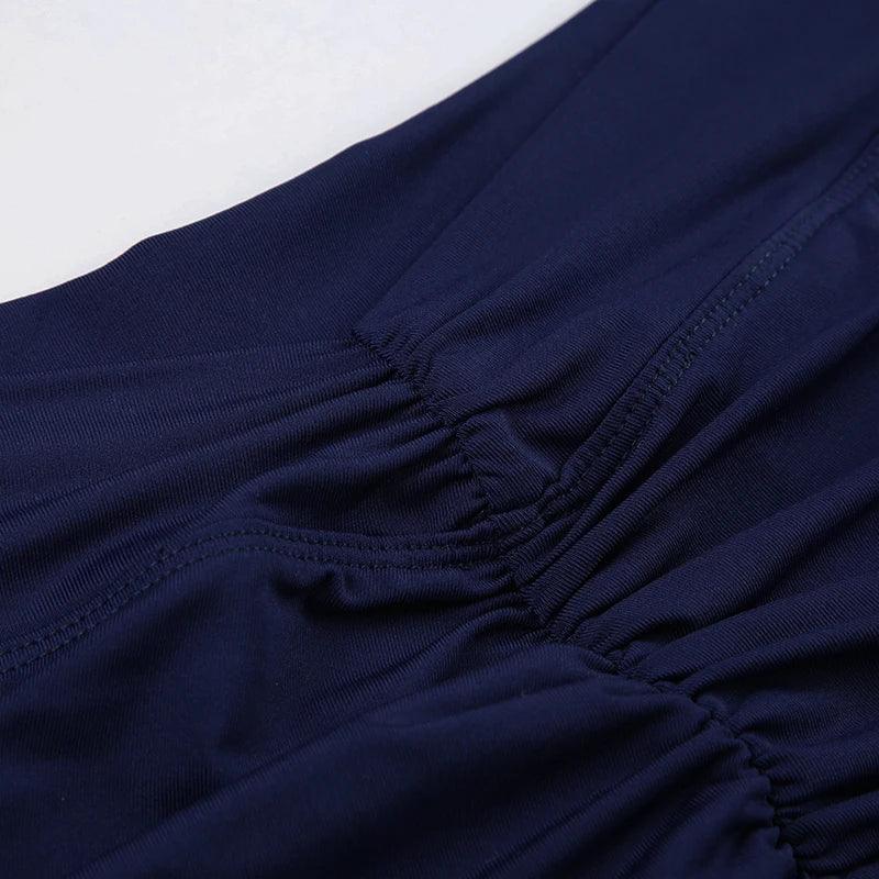 Rockmore New Pleated Sports Short Butt Lifting Tummy Control Yoga Short Pants Women's Tight Hip Lifting High Waist Fitness Short - Zen Fit Plus